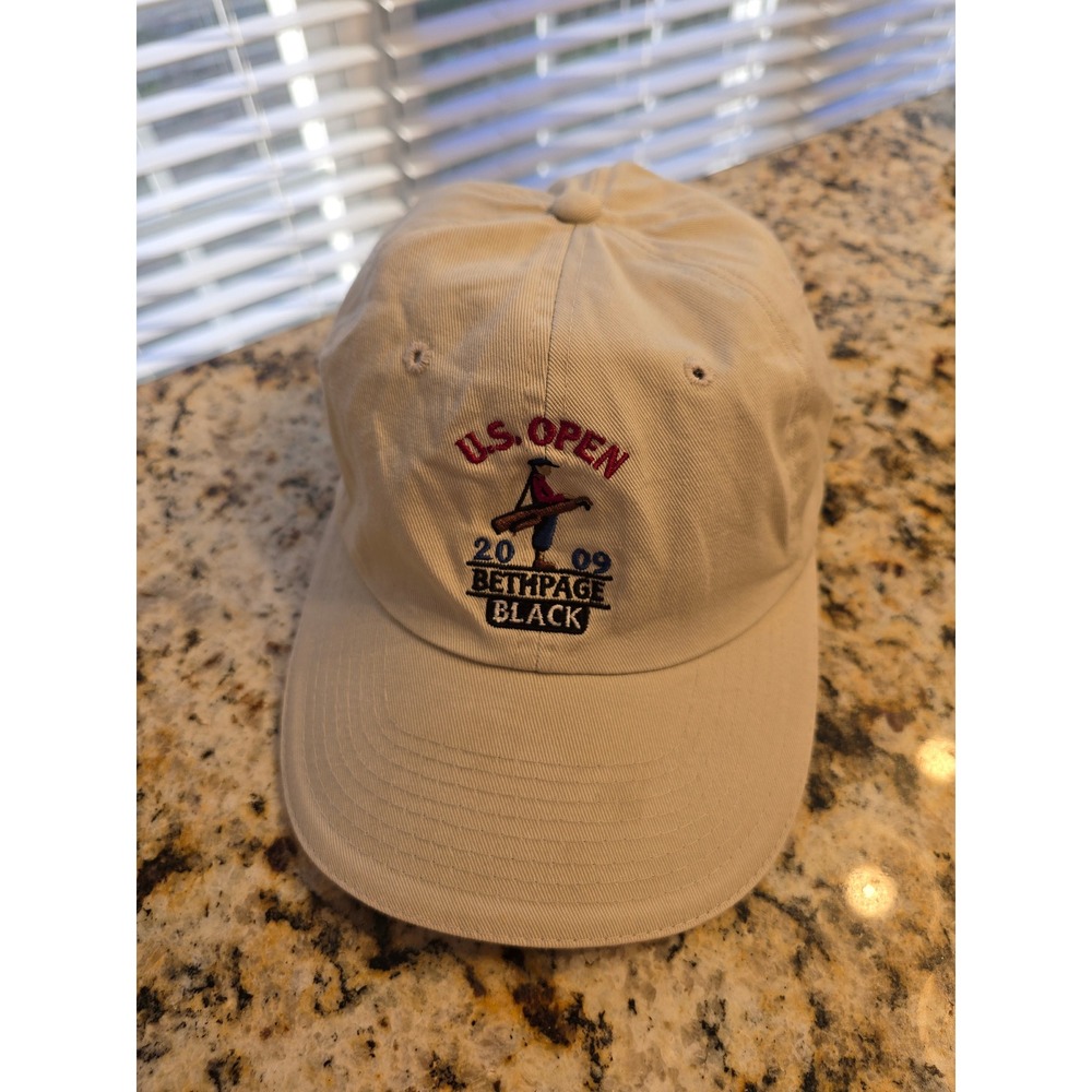 US Open 2009 Bethpage Black USGA Member Golf Hat Tan Adjustable Strapback‎ Cap
